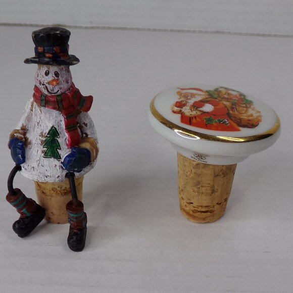Reutter Santa Claus Porcelain 3 Bottle Stopper Cork Closure W Germany - Picture 8 of 15